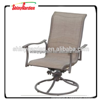 Cadeira giratória de aço ao ar livre, cadeira de jantar, cadeira de funda